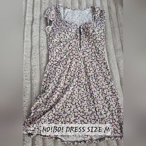 No Boundaries Ribbed Strapless Mini Dress - Black, Pink & Cream Floral